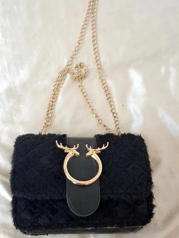Pequeno saco de pele preto – photo 4
